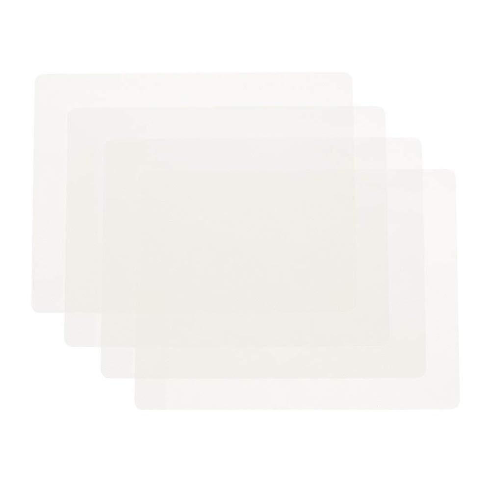 HomeDo Waterproof Silicone Placemats, Non-stick Baking Mat, Non-slip Dining Table Mat for Kids/Baby/Children, Heat Resistant Insulation Countertop Protector Pads (Clear, 40x30cm-4Pack)