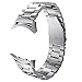 Valkit Compatible Gear S2 Bands Solid Stainless Steel Watch Band Metal Straps Business Sport Wristband Bracelet with Adapter Connector Replacement for Samsung Gear S2 SM-R720/730, Silver, Small