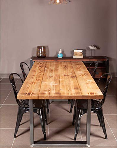 Xlab Design Tavolo In Legno Massello Rustico Gabry 140x85x75