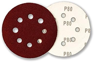 Astron Top 5-Inch Sanding Disc, 80 Grit, 40-Pack, 8-Hole, Hook &amp; Loop, for Random Orbital Sander, DC8P8040B