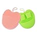 INNERNEED Manual Silicone Facial Cleansing Brush Face Scrubber Pads for Deep Cleansing, Gentle Exfoliating, Makeup Removal Brush, Anti-Aging Face Massage, Handheld (Pink + Green)