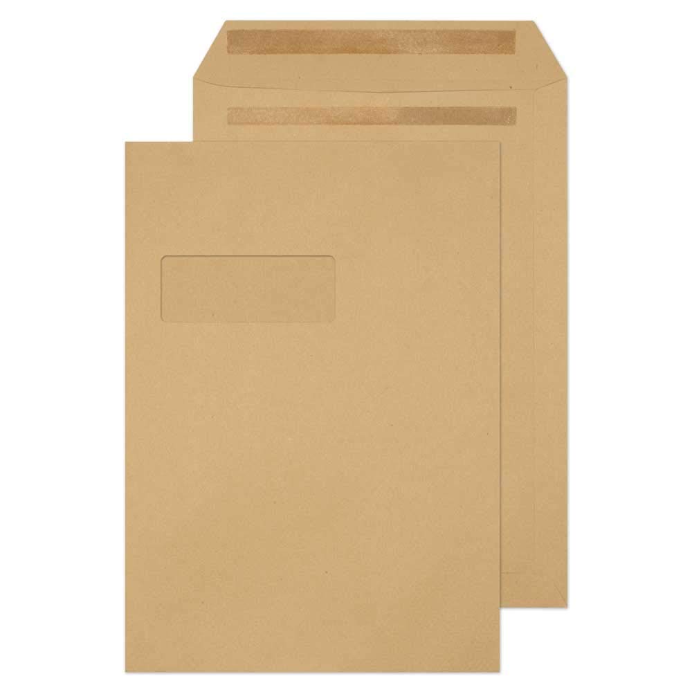 Blake Purely Everyday C4 324 x 229 mm 115 gsm Pocket Self Seal Window Envelopes (13889) Manilla - Pack of 250