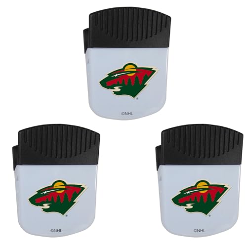 Siskyou Sports NHL Minnesota Wild Chip Clip Magnets, 3pk One Size, White