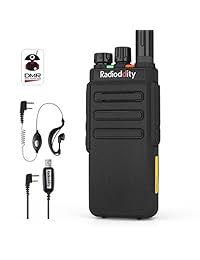 Radioddity GD-77S DMR Radio de dos vías Banda digital / analógica VHF / UHF Walkie Talkie de largo alcance 1024CH, aviso de voz, uso comercial, con cable de programación, auricular original y 2 antenas