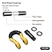 oEdRo D Ring Shackles (2pc) Shackle 4.75 Ton (9500 Lbs) Capacity with 7/8'' Pin, Heavy Duty Off Road Recovery Yellow Shackle with Black Isolator for Vehicle Recovery, Towing, Stump Removal