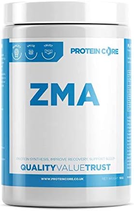 ZMA Tablets - Zinc Magnesium Vitamin B6 Pills - Build Muscle Strength + Size - Tabs + Boost Testosterone + Recovery - Health - Powder - Improve Sleep + Rest and Recovery - Protein Core (120)