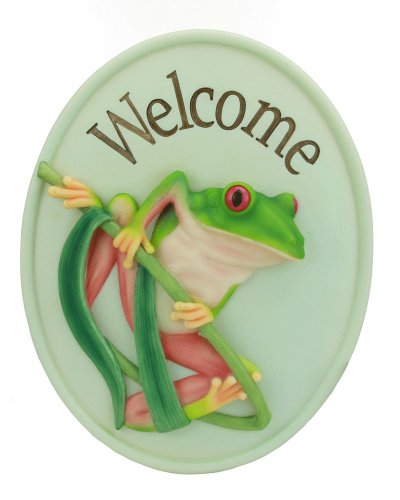 Tree Frog Welcome Plaque By Ibis & Orchid Designs