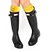 TPLB Thermal Fleece Welly Socks for Hunter Tall Rain Boots, Warm Winter Boots Liner with Fuzzy Cuff,Best Leg Warmers for Winter (M, Yellow)