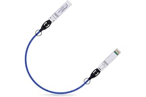 IPOLEX [Dark Blue] 10G SFP+ Twinax Cable, Direct Attach Copper(DAC) Passive Cable, 0.5m (1.64ft), for Cisco SFP-H10GB-CU0.5M, Meraki, Ubiquiti, Mikrotik, Intel, Fortinet, Netgear, D-Link and More