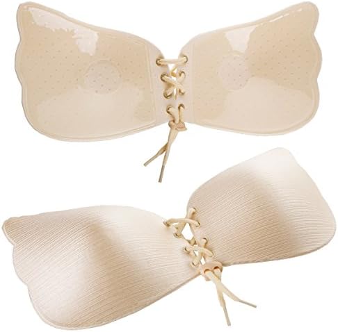 KAIYANG Strapless Bra Invisible Self- Adhesive Backless Strapless Sticky Push up Reusable Silicone Bra For Women