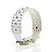 Pet Kingdom 18-24'' Leather Studded Large Dog Collar 4 Colors 3 Size Pet Collar (White, Large)