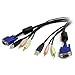 StarTech.com 6 ft 4-in-1 USB VGA KVM Switch Cable with Audio and Microphone - VGA KVM Cable - USB KVM Cable - KVM Switch Cable (USBVGA4N1A6)