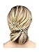 Unicra Wedding Silver Hair Pins Wedding Bridal Pearl Hair Accessories for Brides and Bridesmaids Pack of 2 (Rose Gold)