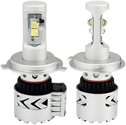 YBELE LED Headlight Bulbs w/ Clear Arc-Beam Kit - H4 (9003) - 60w 8,000Lm 6500k Cool White CREE - 3 Yr Warranty (H4 9003 HB2)