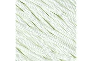 The Paracord Store | Type III 550 Paracord - 50 FT Hank, White | Heavy Duty 7 Strand Tactical Paracord - USA Made Nylon Outdoor Parachute Cord for Camping, Fishing & More - Survival Cord