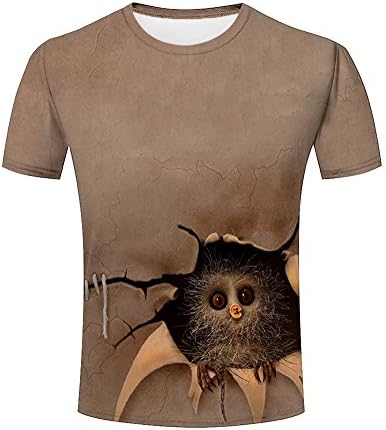 Men Galaxy Cat and Lion Face 3d Animal Printed Casual Summer Short Sleeve Novelty T-shirts XL