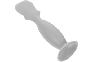 MUELODSIC Flexible Silicone Wrinkle Cream Applicator with Suction Base, Tear Stain Paste Brush for Dogs, Gray