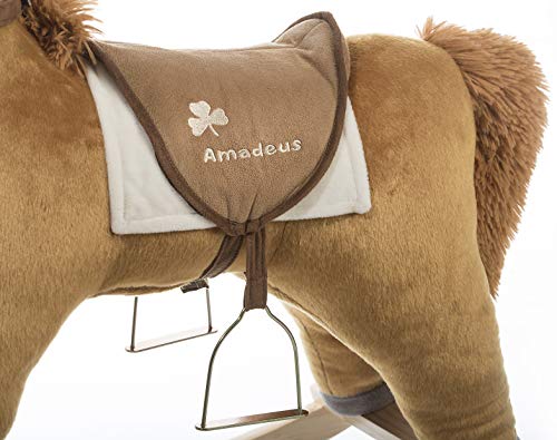 Bibi & Tina 735774 735774-Schaukelpferd Amadeus Bibi Blocksberg Plüschtier, Brown – Bild 4