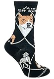 American Pitbull Black Cotton Dog Novelty Socks for Adults 9-11