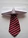 NEJLSD Dog Cat Pet Stripe Bow Tie Neck Tie with White Collar (Rose&Black Stripes)
