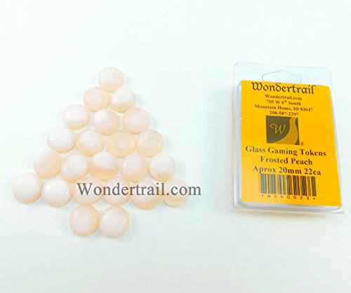 Frost Peach Gaming Counter Tokens Aprox 20mm Pack of 22 Wondertrail WON0023