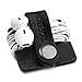 TOPHOME Cord Organizer Earbud Holders Earphone Wrap Earphones Organizer Headset Headphone Earphone Wrap Winder Cord Manager Cable Winder with Genuine Leather Handmade(Black,1 Piece)thumb 1