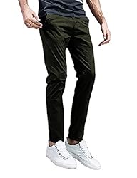 Match Mens Slim-Tapered Flat-Front Casual Pants