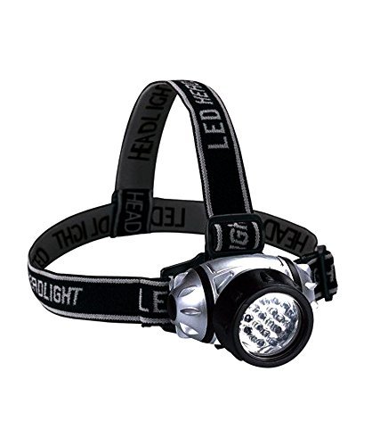 JKbK Plastic LED Adjustable Head Lamp (7-inch, Silver)