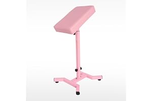 GEKUFA Pink Tattoo Arm Rest Stand ArmRest for Tattooing Heavy-Duty Iron Tattoo Equipment 28.34-40.94" Adjustable Height Thickened Sponge PVC Leather Tailor-made Tool for Tattoo Artists