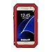 Galaxy S7 Case,Mangix 3C-Aone Gorilla Glass Luxury Aluminum Alloy Protective Metal Extreme Shockproof Military Bumper Finger Scanner Cover Shell Case Skin Protector for Samsung Galaxy S7 (Red)