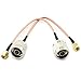 DZS Elec 2pcs RG316 Wire Jumper 15cm SMA Male to N Male with Connecting Line RF Coaxial Coax Cable Antenna Extender Cable Adapter Jumper