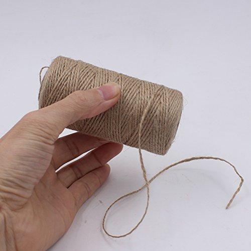 Zicome Natural Jute Twine for Crafts Decoration Gift Wrapping Gardening Applications, Rolls of 4, Total 1200 Feet - Thumbnail 4