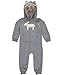 Carters Baby Boys Hooded Fleece Jumpsuit Moose Gray