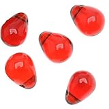 Beadaholique Czech 50-Piece Glass Beads, 8mm, Teardrop Siam Red
