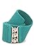Malco Modes Luxury Vintage Adult Elastic Cinch Stretch Belt Metal Hook and Eye Clasp Buckle Elastic Core Cotton Cove (Turquoise / Large )