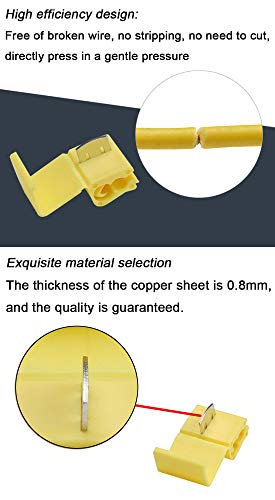 Shangyuan Landscape Light Cable Connector, Direct Low Voltage Wire Connectors for Malibu Landscape Lighting, 12-14 Gauge T Cable Splice for Outdoor Led Parts In-Ground Step Path Lights (Pack of 20)