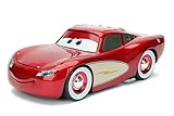 Jada Toys 98101 Disney Pixar CARS Cruising Lightning McQueen 1/24 Scale Diecast Model Red