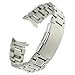 Ritche 22mm Stainless Steel Bracelet Watch Band Strap Curved End Solid Links Color Silver