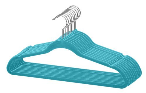 SUNBEAM Velvet Slim Hangers 120 pack TURQUOISE FH01145