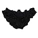 Lazy Cat Sexy Women Ruched Ruffle Cheeky Bikini Bottoms Medium Black