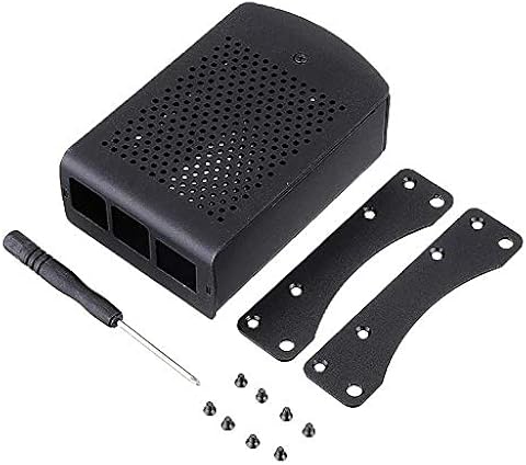 Kurphy Custodia in lega di alluminio con ventola di protezione Custodia protettiva in Metallo adatta per Raspberry Pi 4 Modello B