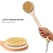 COOBA Dry Body Brushing Bath Brush Set Include Long Handle and Oval Shaped Handy Palm Body Brush 100% Natural Bristles Good for Health and Beauty