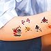 Baby Shark Temporary Tattoos 172 Pcs Party Supplies Body Stickers Costume Accessories for Kids Birthday Party Favors Decorations Ocean Sea Shark Themed Baby Shower Boy Girls Kids Party Bag Filler (6 Sheets)