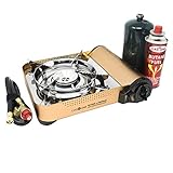 Gas ONE GS-4000P – Camp Stove – Premium Propane or Butane Stove with Convenient Carrying Case, Great for Camp Stove and Portable Butane Stove for All Cooking Application Hurricane Supplies