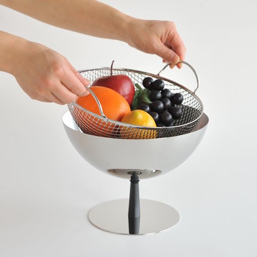 Alessi Fruit Bowl/Colander, Black Foot