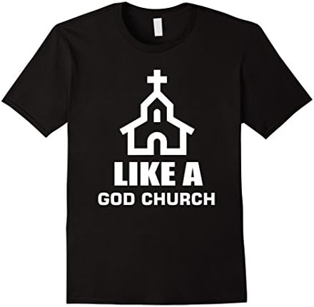 Mens Like A God Church Funny Teen Saying T Shirt Large Black