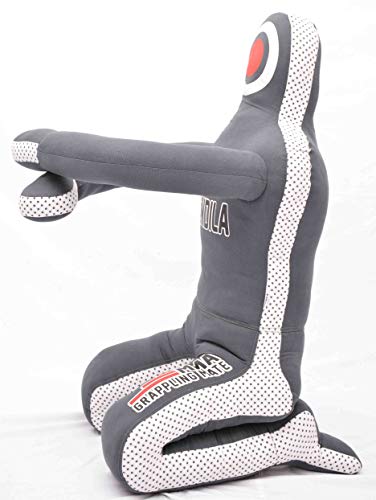 Grappling Dummy MMA Jiu Jitsu â€“ Grappling Wrestling Dummy â€“ Made from Durable Canvas Fabrics â€“ MMA Dummy for Multiple Drills UNFILLED (Grey, 66'')