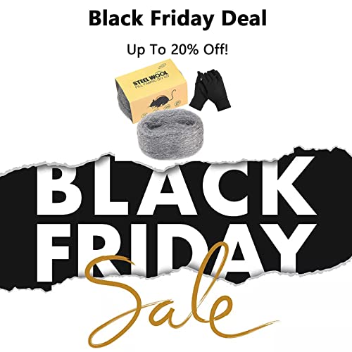 Steel Wool for Mice Control, DIY Steel Wool Fill Fabric Kit for Gap