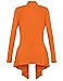 [DRSKIN] Women's Open - Front Long Sleeve Knit Cardigan (XL, Orange)