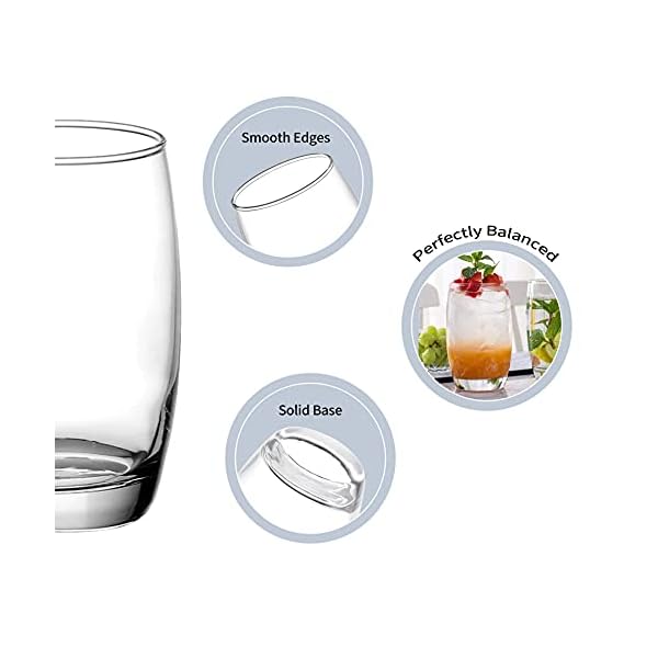 Amisglass-Highball-Glasses-Pack-of-6-Glassware-Tondo-with-Heavy-Base-Lead-Free-Water-Juice-Drinking-Glasses-39cl-Tableware-Glass-Perfect-for-Home-Restaurants-and-Parties Amisglass Highball Glasses Pack of 6, Glassware Tondo with Heavy Base, Lead-Free, Water Juice Drinking Glasses 40cl…